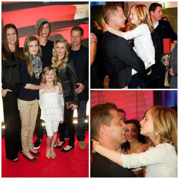 Тиль Швайгер с сыном Валентином и дочерьми Луной, Лилли и ... ФИЛЬМЫ Фотострана 