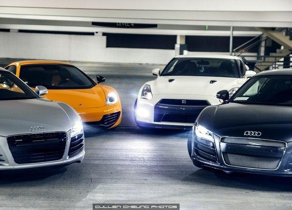 Audi R8(2), Nissan GT-R  Mclaren MP4-12C. - 2