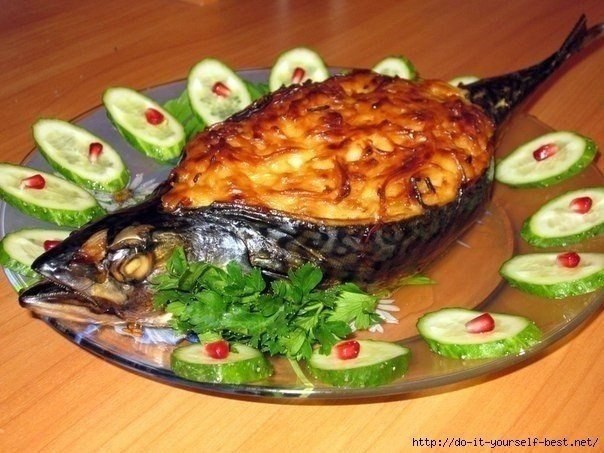 Скумбрия, запеченная в духовке
