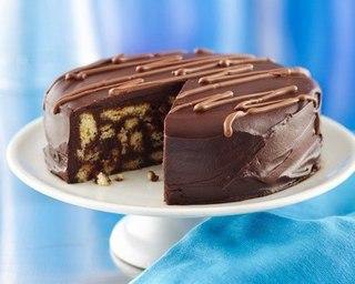 Шоколадный торт из печенья. Лучше всего для этого торта с шоколадным кремом подходит обычное ...
