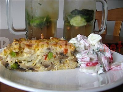 Папе на ужин=).Рисовая запеканка с куриной грудкой, грибами и овощамИнгредиенты: рис - 300г сладкий ... - 6