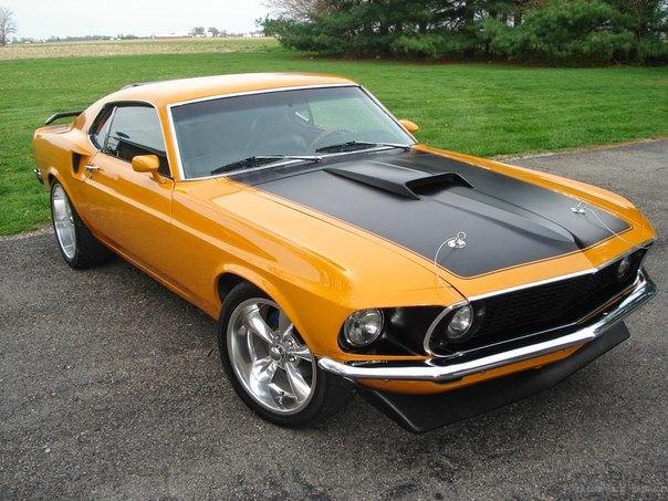 1969 Ford Mustang Fastback 351 Cobra Jet Grabber Orange - 2