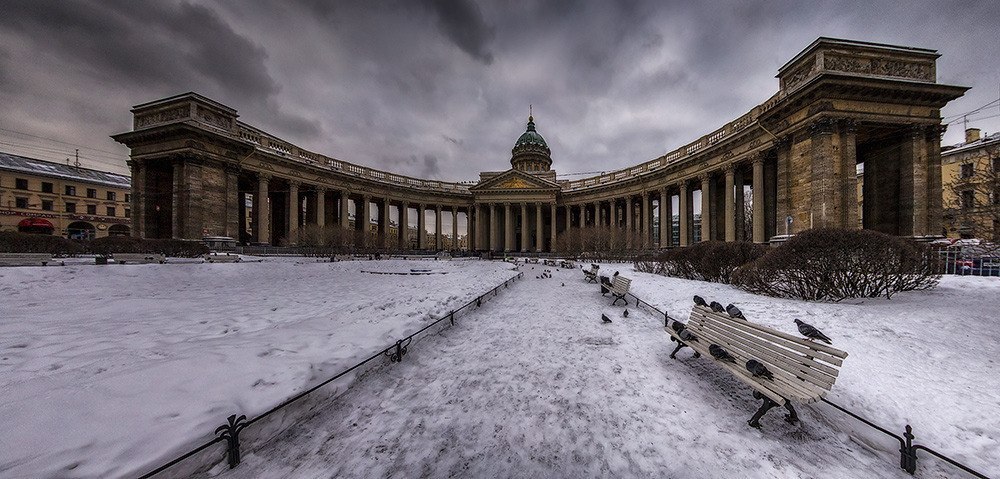 Зимний Санкт Петербург Казанский собор