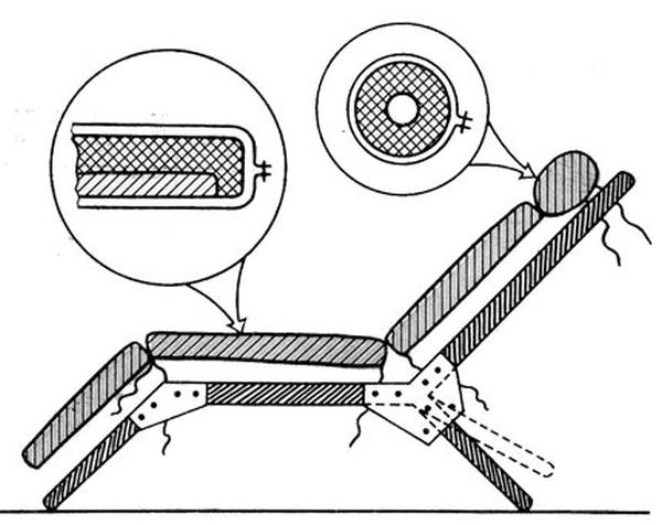 Шезлонг из старой раскладушки своими руками