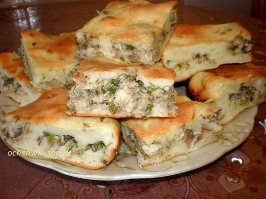 Рыбный пирог на скорую руку.Нашла просто потрясающий рецепт быстрого рыбного пирога. Готовится ...