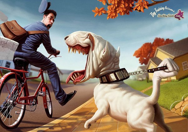 Когда едешь мимо какой-либо собаки на велосипеде, НЕ крути педали. Вид движущихся ног может ее ...