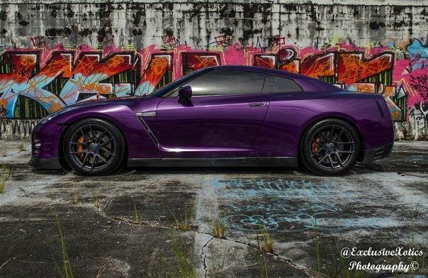 Purple Nissan GT-R on Velgen VMB5 Wheels. - 7