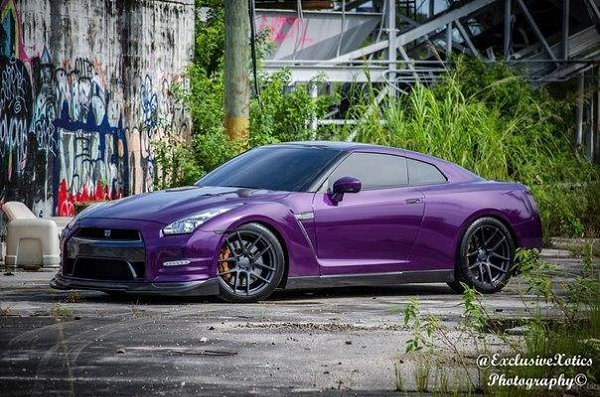 Purple Nissan GT-R on Velgen VMB5 Wheels. - 8