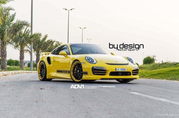 Yellow Porsche 911 Turbo S (991) by ByDesign Motorsport. - 5