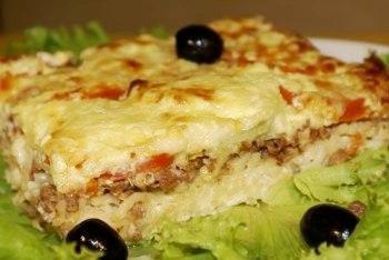 Детская запеканка из мяса и капусты. возраст: от года. Ингредиенты: Мясо без костей – 100 гр. ...