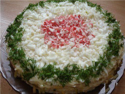 Вафельный закусочный торт