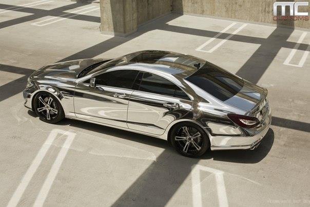 Chrome Mercedes-Benz CLS63 AMG On Savini Wheels. - 2