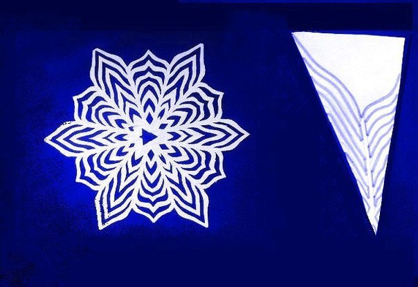 Готовимся к Новому году! Вырезаем снежинки. - 8