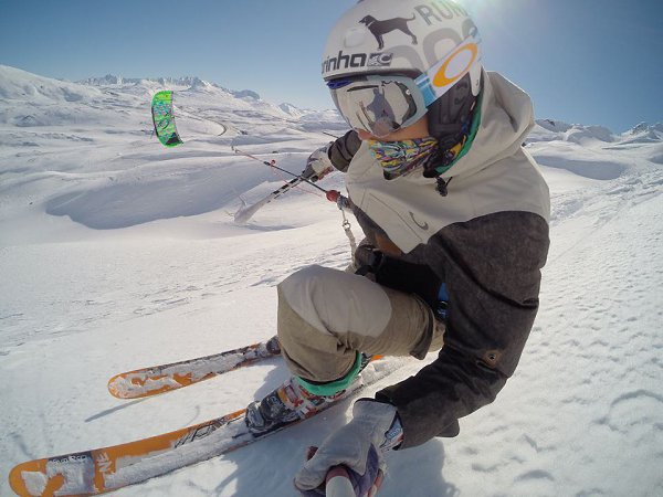 GoPro athlete Damien LeRoy kites the frozen waters of Alaska. ! ...