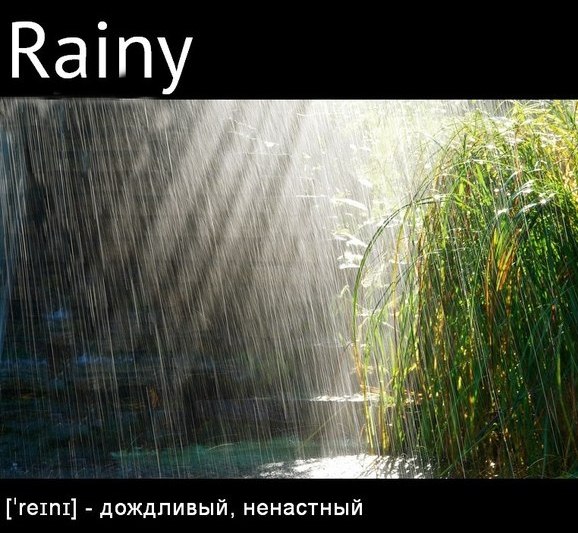     " " 1. cloudy - [klad] - ,  2. ... - 9