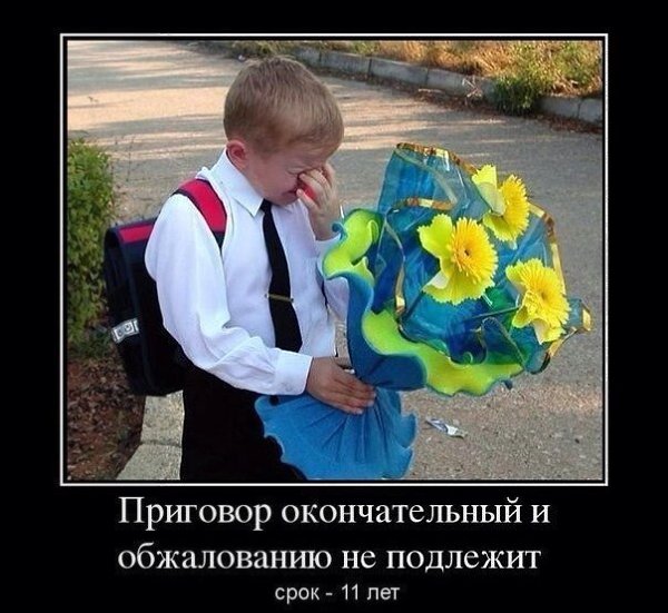 Скоро опять 1 сентября..... Даже пятница 13-го звучит не так страшно...)))