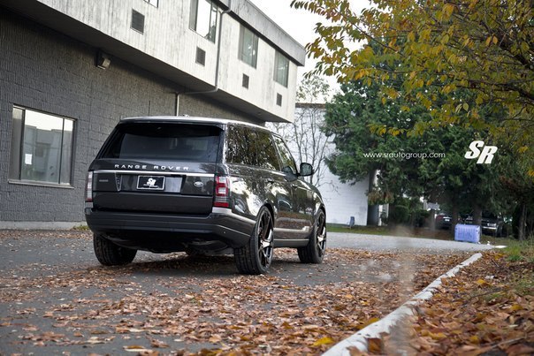 Range Rover Vogue. Wheels: PUR RS12, 2410 | Gloss Chestnut Brown Face, Gloss Black Windows - 7