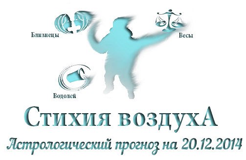 Стихия воздуха. Весы, Водолей, Близнецы Астрологический прогноз на 20.12.2014 Весы Семья: Уделяйте ...
