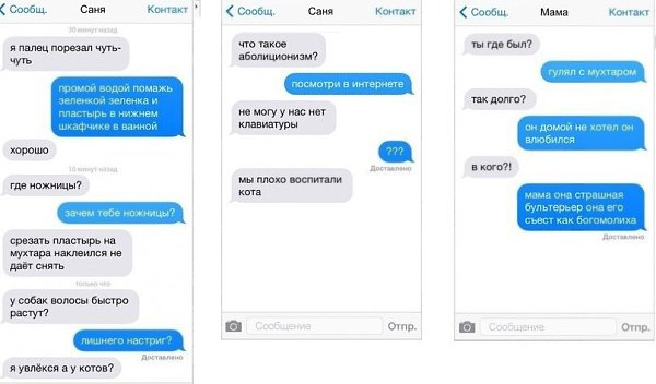 Мальчик Саня — мастер смс-переписки. Есть на свете замечательный мальчик Саня. И есть у него не ... - 2