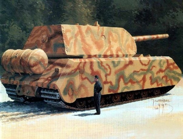 Сверхтяжелый танк Maus.Любимое детище Гитлера, самый крупный по массе танк из всех, которые ...