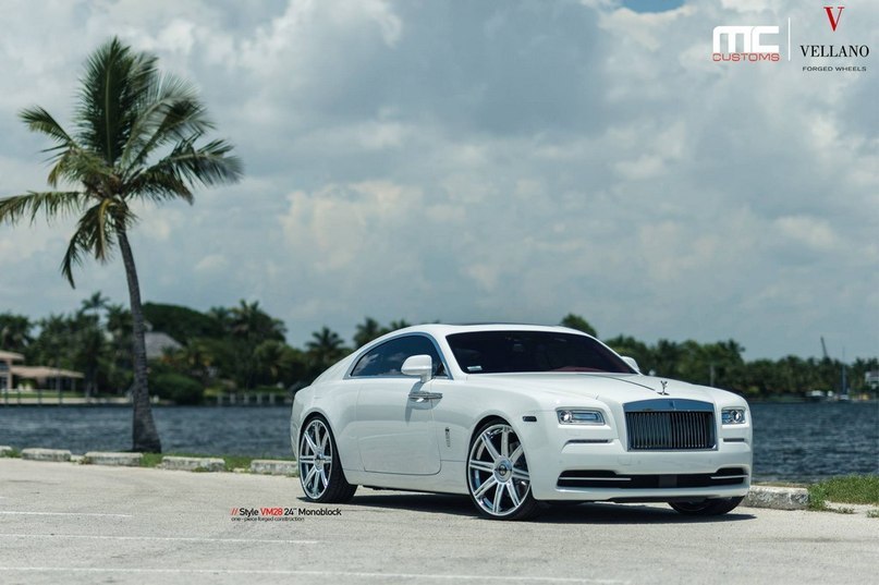 White Rolls-Royce Wraith Looks Stunning on Vellano 24s 2015 - 8