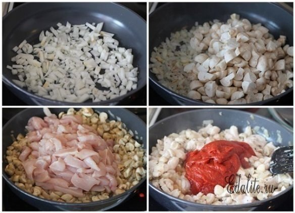 Лазанья с куриной грудкой и творогом.На 8 порций понадобится:Макаронные изделия Lasagne - ... - 3