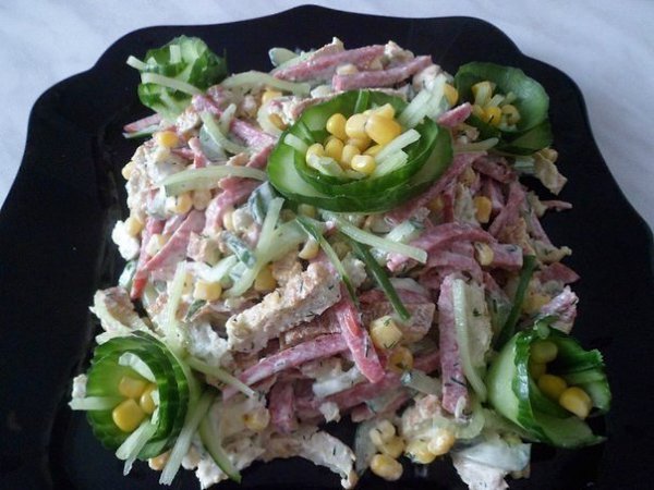 Вкусный и простой салатик.Салат без названия ( но на вкус нежный и вкусный). Продукты. Свежий ...