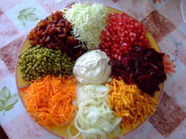 Самый смешной рецепт "Козел в огороде" Все продукты для этого салата должны быть примерно ...