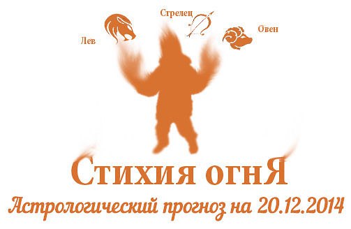 Стихия огня. Овен, Лев, Стрелец. Астрологический прогноз на 20.12.2014 Овен Семья: Не машите на все ...