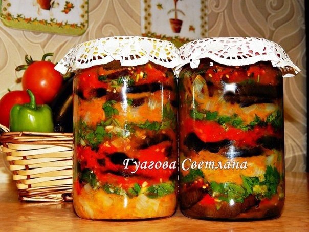 Баклажаны в медовой заправке.(вкусная закуска, хранить в холодильнике!!!! не закрутка!!! )Автор: ...