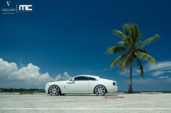 White Rolls-Royce Wraith Looks Stunning on Vellano 24s 2015 - 2