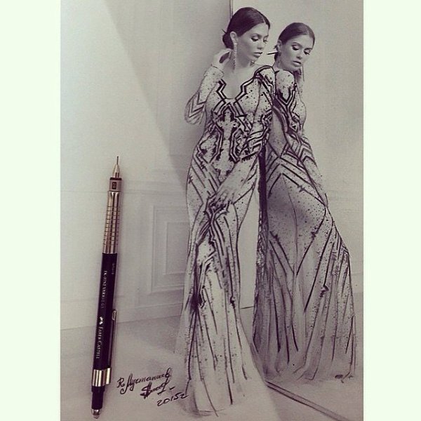 #DrawingVictoriaBonya.Thank you @ruslan_mustapaev_ ! This drawing is absolutely beautiful!!! ...