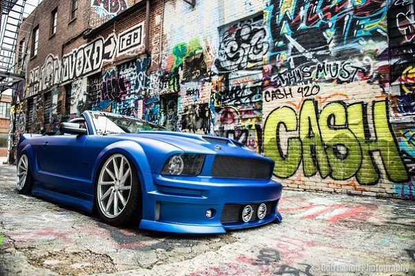 Ford Mustang Convertible on Vossen Wheels. - 3