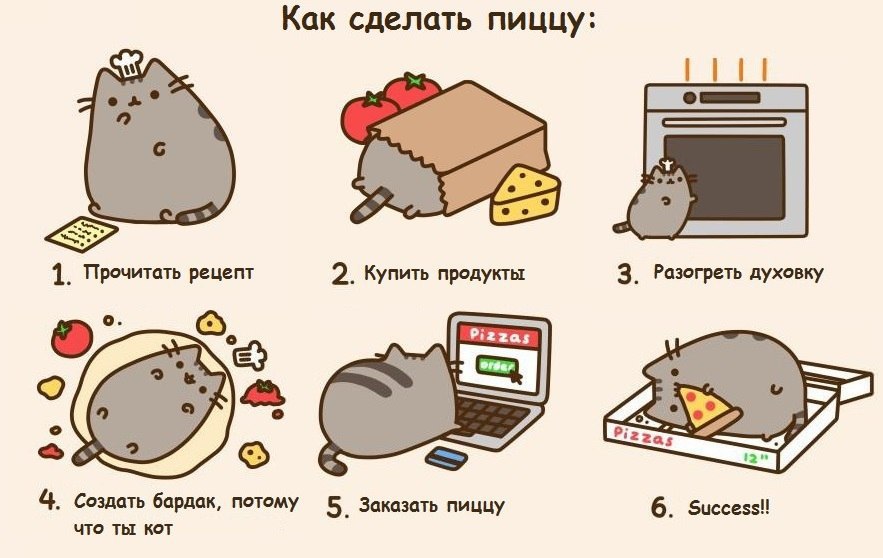 Коты давай закажем пиццу.