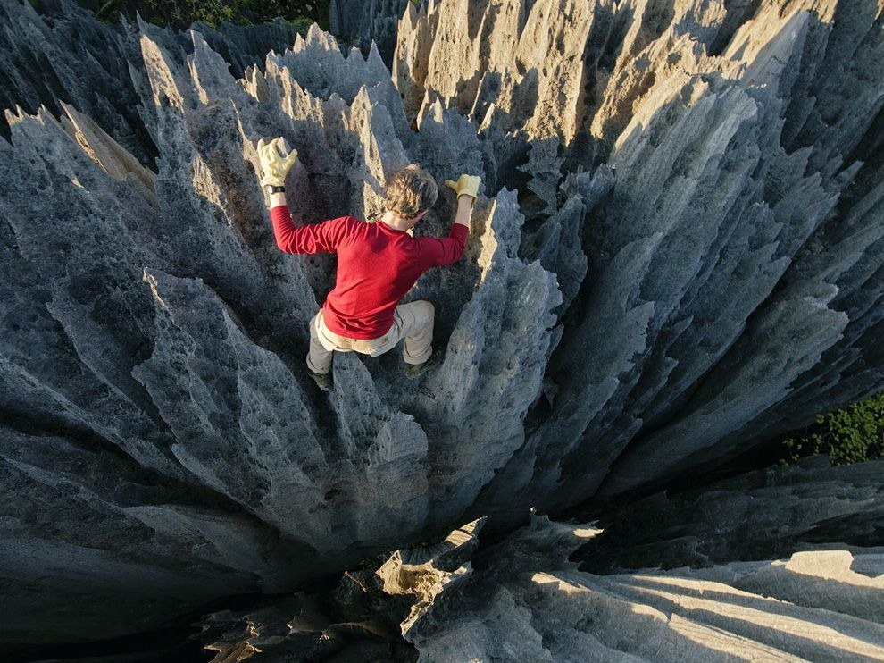 Tsingy Climbing. Melaky, Madagascar