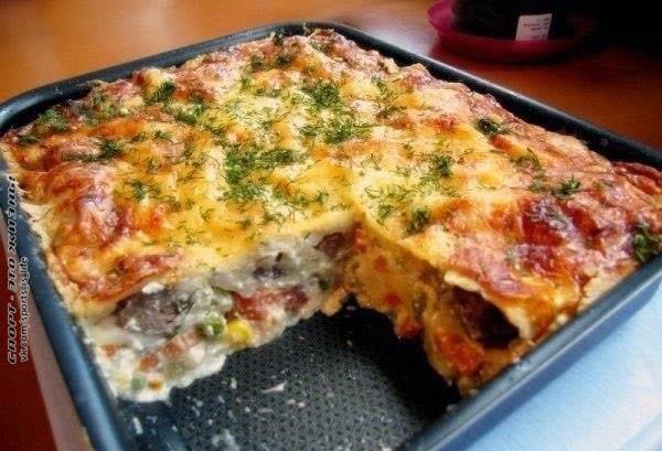 Запеканка с курицей и овощами.Ингредиенты:Куриное филе - 500 гВареный рис - 1 стакан ...