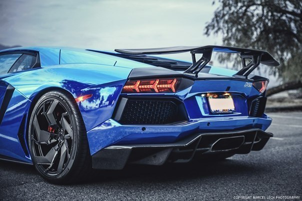 Chrome Blue Lamborghini Aventador PUR Wheels