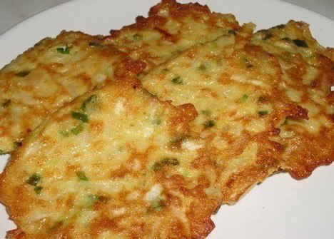 Оладушки из капусты.Очень вкусно! Капуста (лучше, не очень старая) — 300-400 г Лук репчатый — 1 шт ...