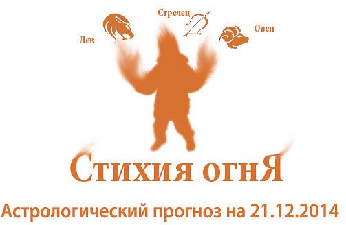 Стихия огня. Овен, Лев, Стрелец. Астрологический прогноз на 21.12.2014 Овен Семья: Приобщайте детей ...
