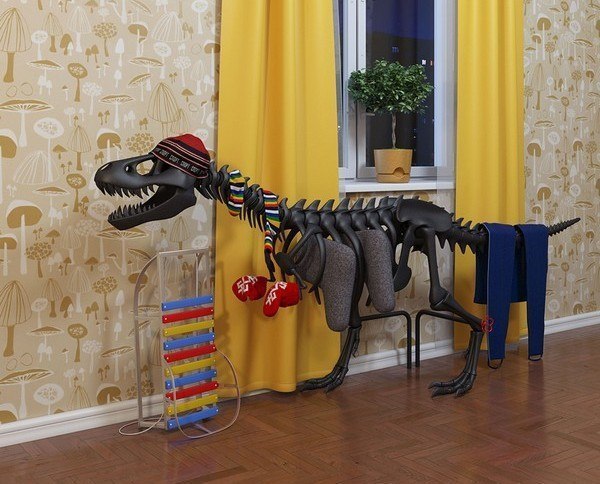 Батарея-динозавр Teplosaurus от студии Артемия Лебедева.Монтируется такая декоративная батарея так ...