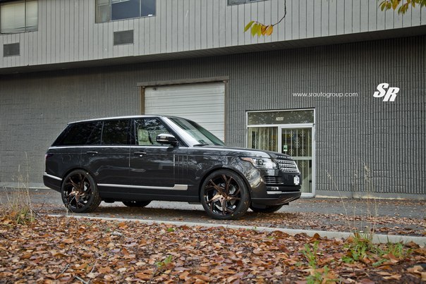 Range Rover Vogue. Wheels: PUR RS12, 2410 | Gloss Chestnut Brown Face, Gloss Black Windows - 6