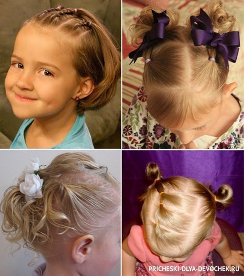Детские прически для девочек на короткие волосы