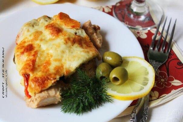Рубрика: Спортивные рецепты. Куриное филе с томатами и оливками. на 100 гр - 110 ккал ИНГРЕДИЕНТЫ ...