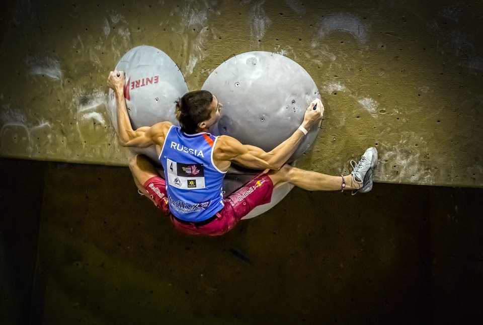 Rustam Gelmanov, of Team Russia, competing at the World Cup in Hamilton.