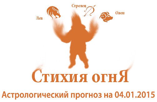 Стихия огня. Овен, Лев, Стрелец. Астрологический прогноз на 04.01.2015 Овен Семья: Не спешите ...