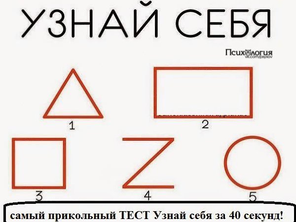 Перед тобой: квадрат, круг, прямоугольник, треугольник и зигзаг. Выбери один из рисунков и смотри на ...