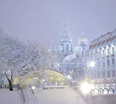 Храм Спаса-на-Крови. Невероятно красив Питер в зимнем тумане!!