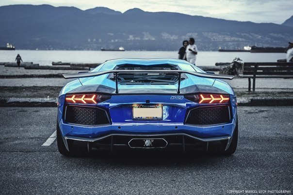 Chrome Blue Aventador PUR Wheels - 5