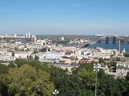 Киев со смотровой площадки Андреевского собора.