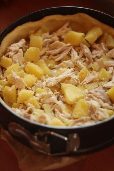 Пирог с курицей и картофелем. Идеальное сочетание! Тесто потрясающе нежное, но в то же время ... - 6